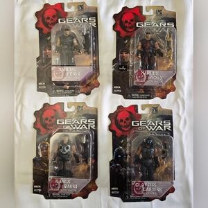 NECA Gears Of War Mini Figures Series 1 Bloody Marcus, Marcus, Clayton, Baird